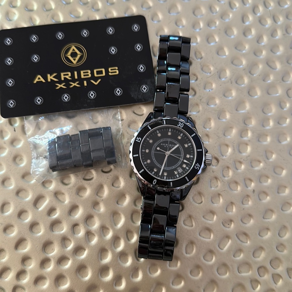 Akribos XXIV women’s, black watch